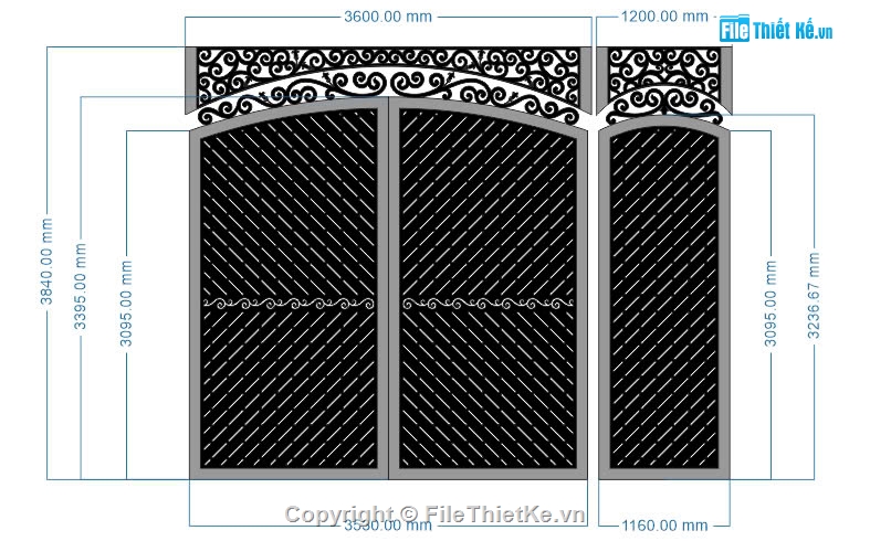 cổng 2 cánh cnc,file cnc cổng 2 cánh,mẫu cổng 2 cánh,cổng chính phụ