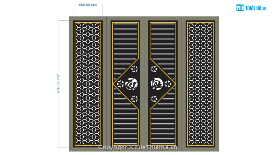 cổng 4 cánh cnc,File cổng 4 cánh,cnc 4 cánh,File cnc cổng 4 cánh