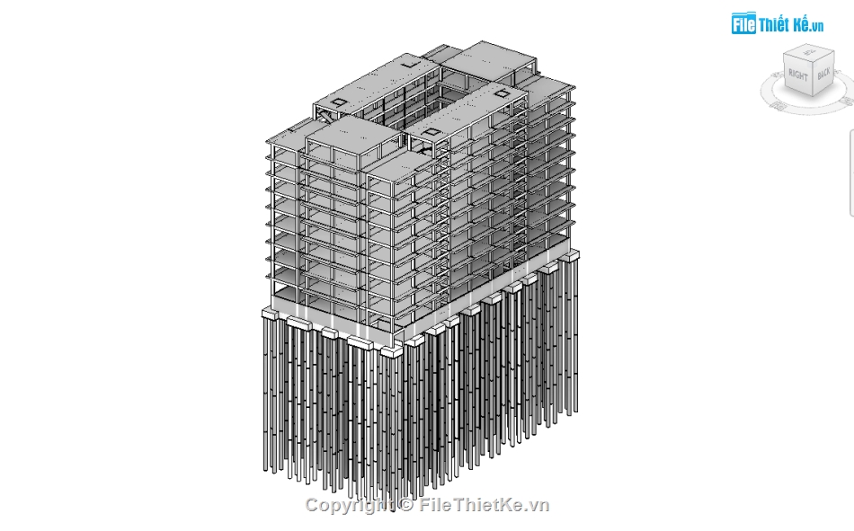 Tòa nhà 9 tầng,bản vẽ tòa nhà 9 tầng,file revit tòa nhà 9 tầng