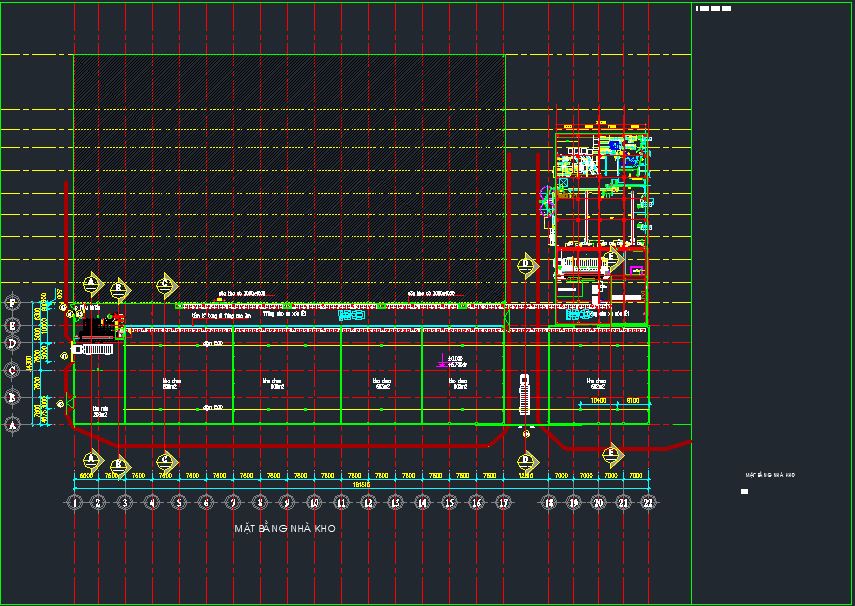 nhà xưởng,kiến trúc nhà xưởng,mặt bằng nhà xưởng