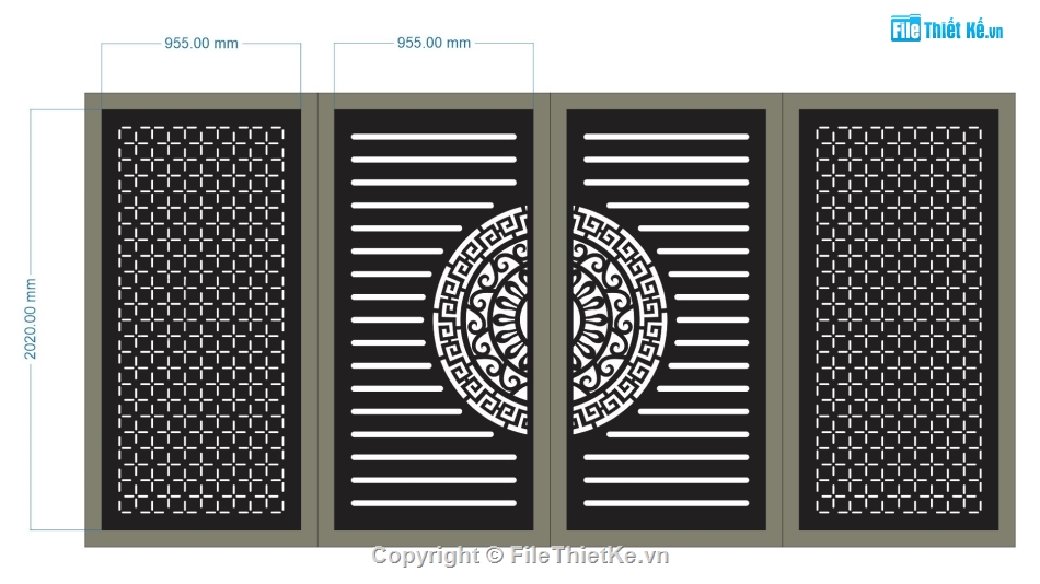 cổng 4 cánh cnc,File cổng 4 cánh,mẫu cổng 4 cánh