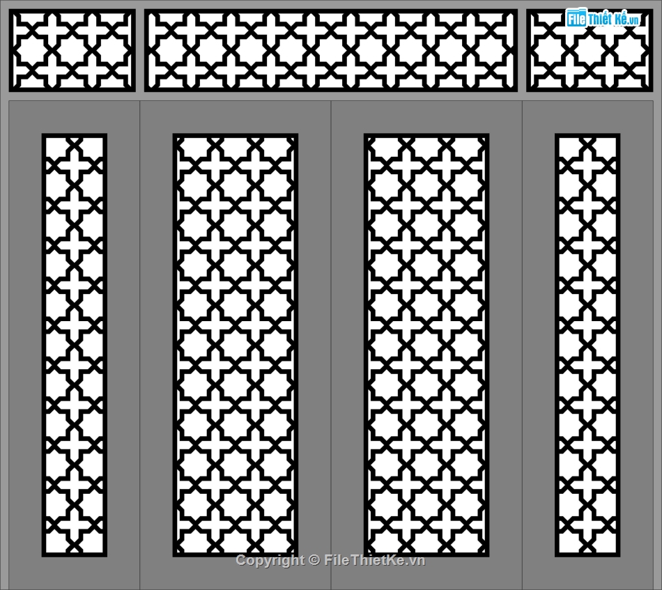mẫu cổng 4 cánh,cổng 4 cánh và ô thoáng,file cổng 4 cánh và ô thoáng