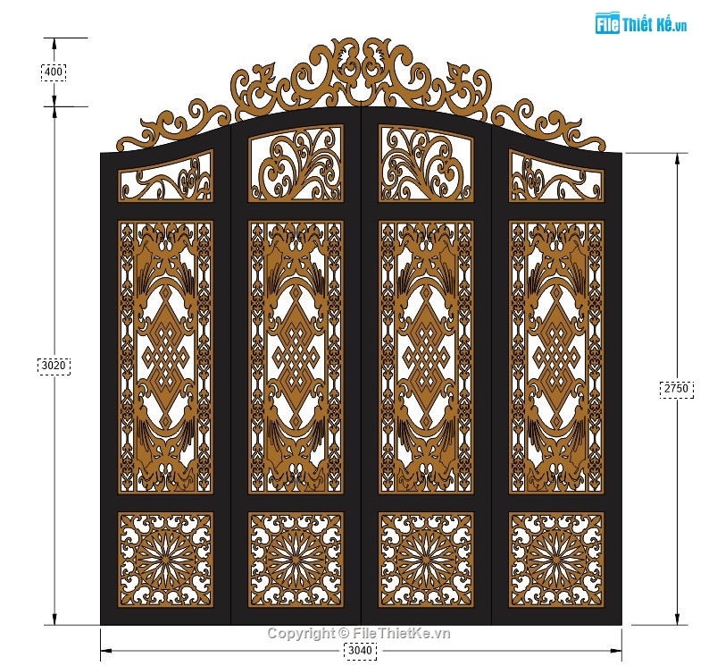 cổng 4 cánh cnc,file cnc cổng 4 cánh,mẫu cnc cổng 4 cánh