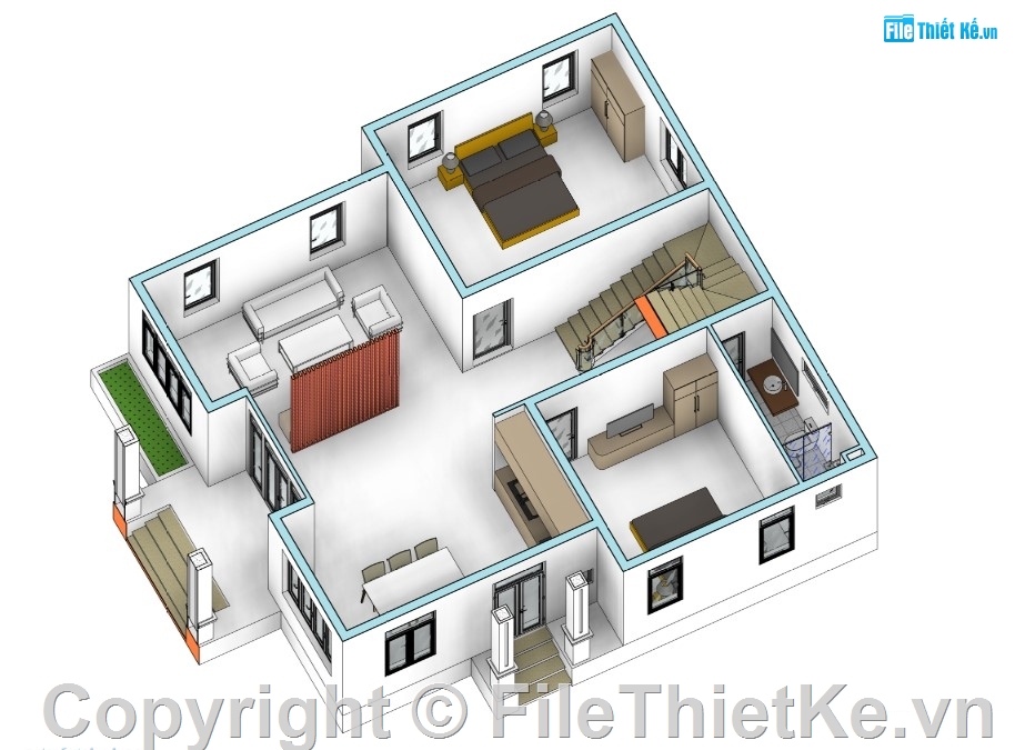 revit biệt thự 2 tầng,kiến trúc biệt thự 2 tầng,revit kiến trúc biệt thự 2 tầng,mẫu biệt thự 2 tầng