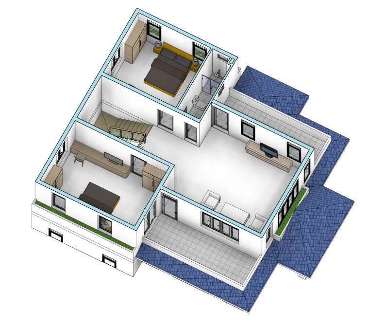 revit biệt thự 2 tầng,kiến trúc biệt thự 2 tầng,revit kiến trúc biệt thự 2 tầng,mẫu biệt thự 2 tầng