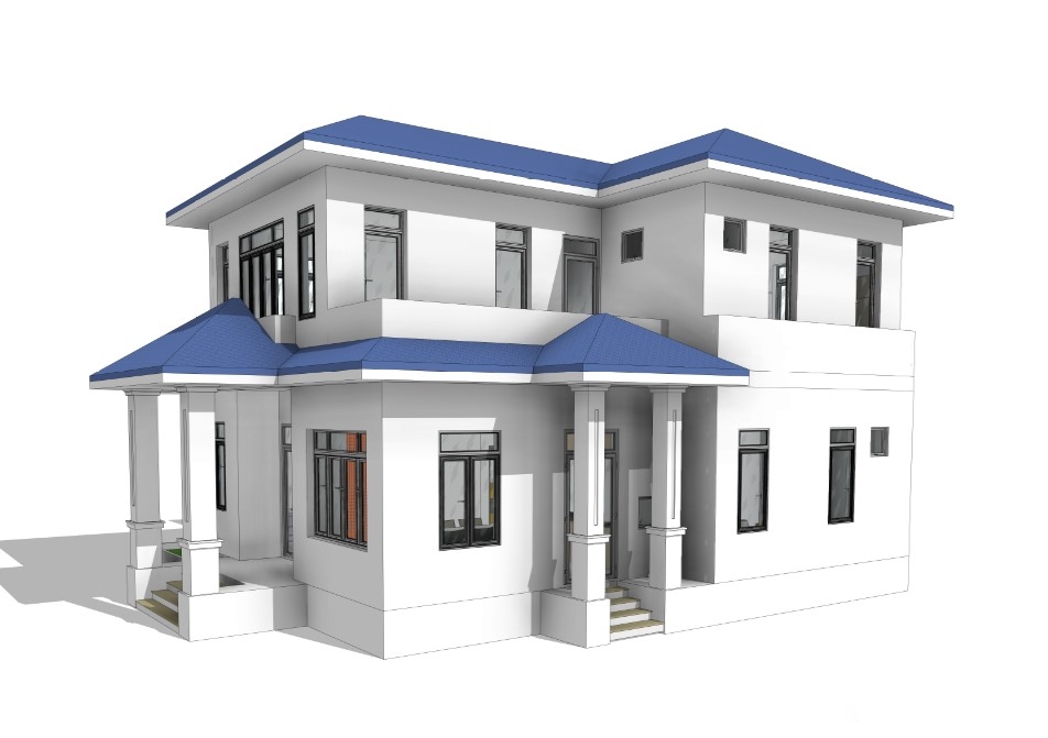 revit biệt thự 2 tầng,kiến trúc biệt thự 2 tầng,revit kiến trúc biệt thự 2 tầng,mẫu biệt thự 2 tầng