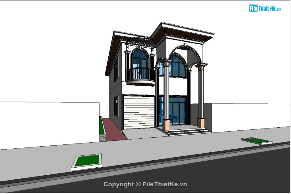 Revit biệt thự 2 tầng 9x15m,Revit biệt thự 2 tầng,biệt thự 2 tầng mái nhật,biệt thự 2 tầng 9x15m