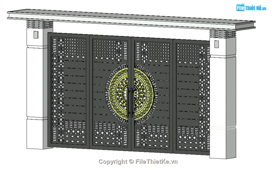 cổng rào,cổng rào revit,revit cổng rào