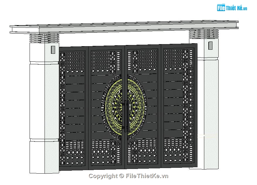 cổng rào,cổng rào revit,revit cổng rào