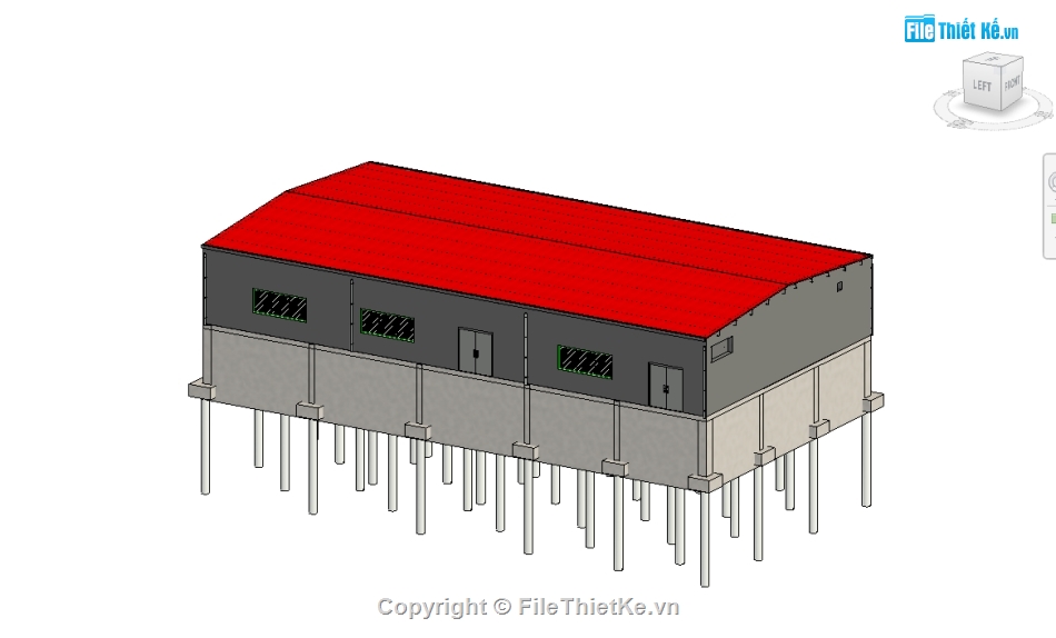 file revit nhà xưởng,nhà xưởng,nhà xưởng revit