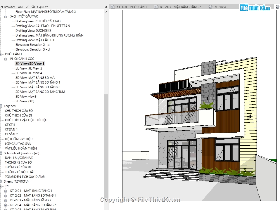 revit nhà phố 2 tầng,nhà phố 2 tầng 1 tum revit,revit nhà phố 9x12m,revit nhà phố