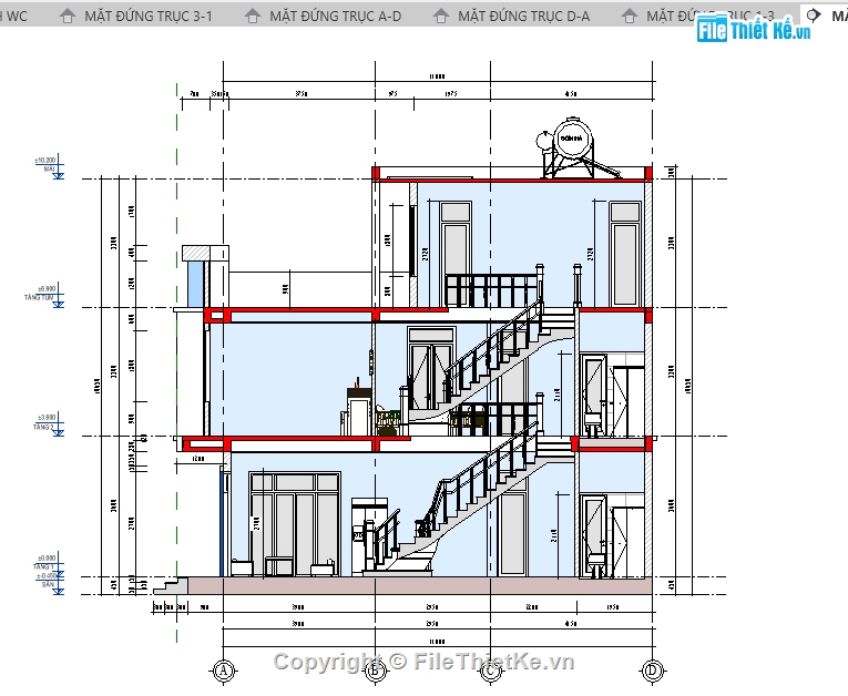 bản vẽ revit nhà phố 3 tầng,file revit nhà phố 3 tầng,Revit nhà phố 3 tầng,revit nhà phố 3 tầng,bản vẽ nhà phố 3 tầng