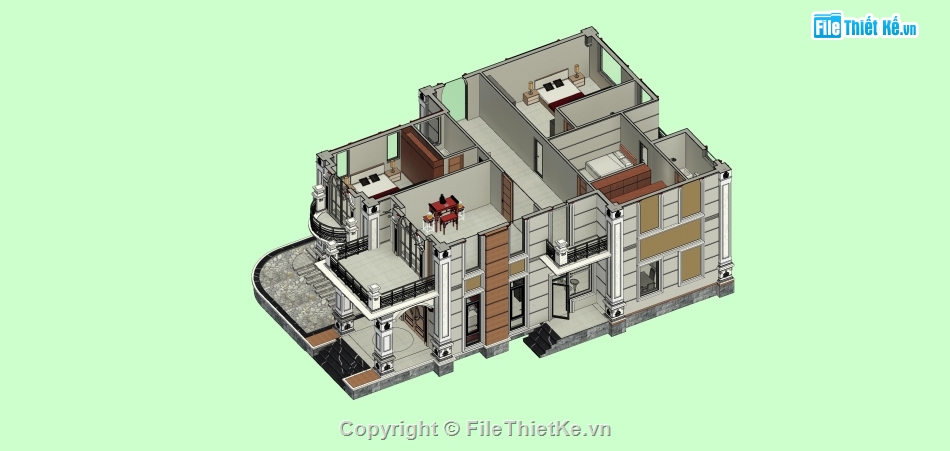 Biệt thự,Biệt thự tân cổ điển,biệt thự 2 tầng