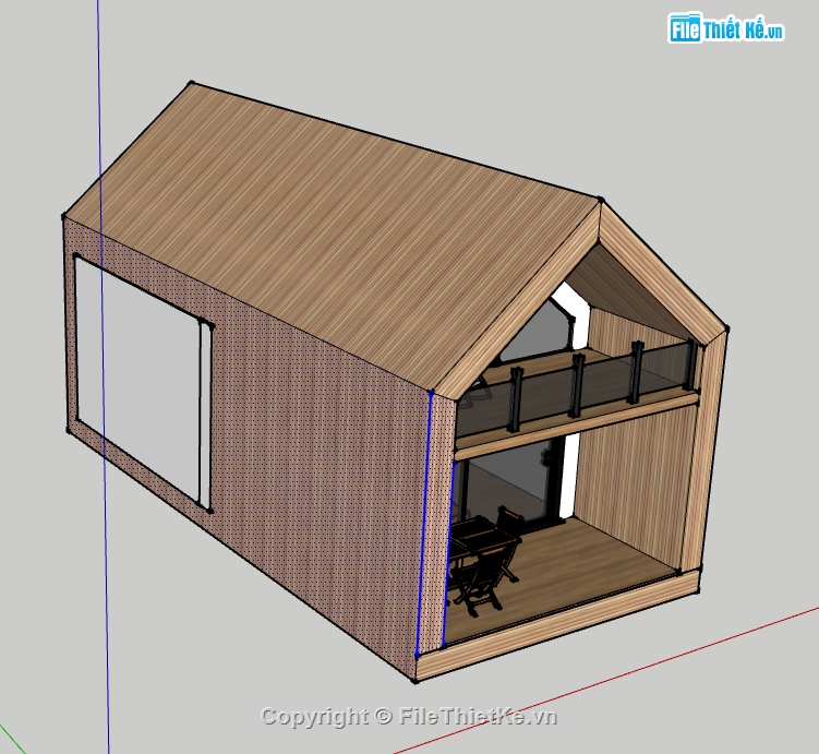 file su nhà nghỉ tạm,model su nhà nghỉ tạm,sketchup nhà nghỉ tạm,model sketchup nhà nghỉ tạm