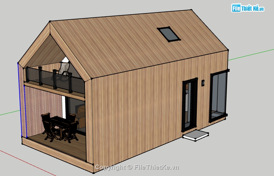 file su nhà nghỉ tạm,model su nhà nghỉ tạm,sketchup nhà nghỉ tạm,model sketchup nhà nghỉ tạm