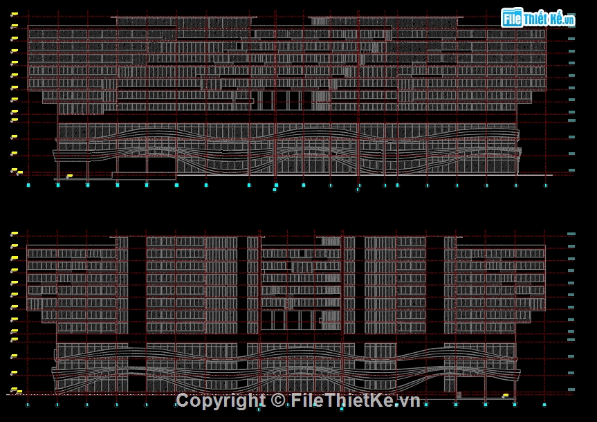 File sketchup khách sạn,khách sạn cad đồ án,File cad