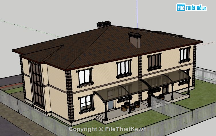 Biệt thự 1 tầng,model su biệt thự 1 tầng,biệt thự 1 tầng file su,sketchup biệt thự 1 tầng,biệt thự 1 tầng model su