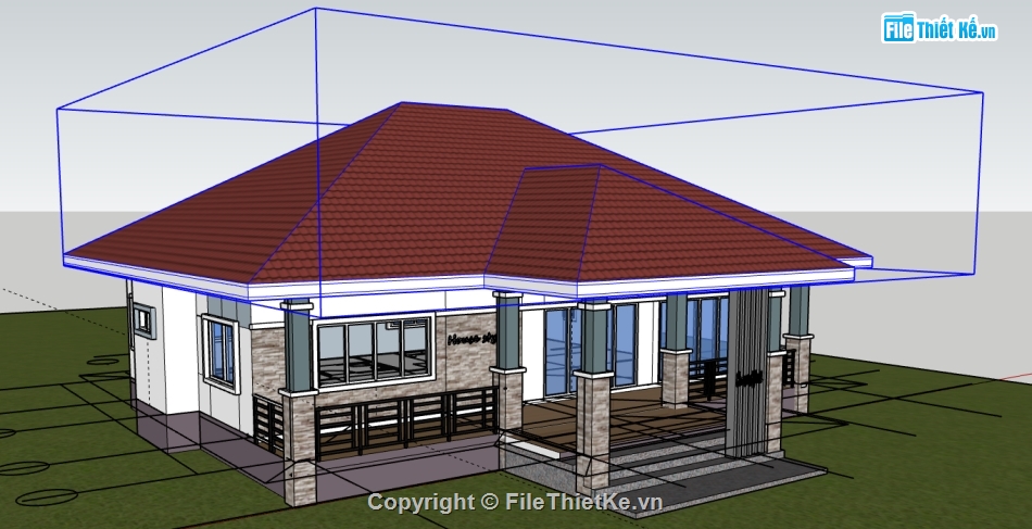 biệt thự 1 tầng file sketchup,biệt thự 1 tầng file su,file sketchup biệt thự 1 tầng,biệt thự 1 tầng