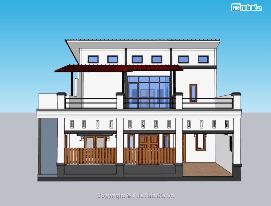 biệt thự 2 tầng,biệt thự sketchup,sketchup biệt thự,su biệt thự 2 tầng,sketchup biệt thự 2 tầng