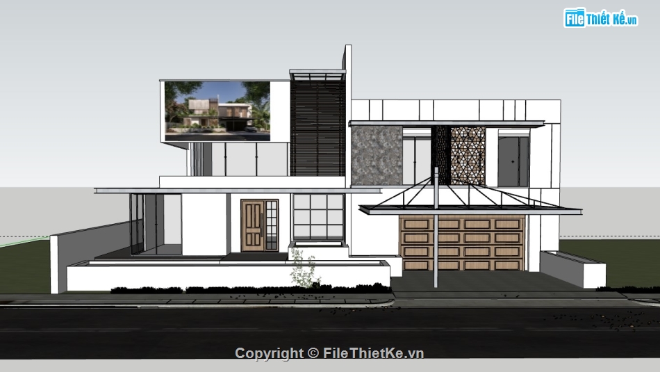 biệt thự 2 tầng,biệt thự sketchup,sketchup biệt thự,su biệt thự 2 tầng,sketchup biệt thự 2 tầng