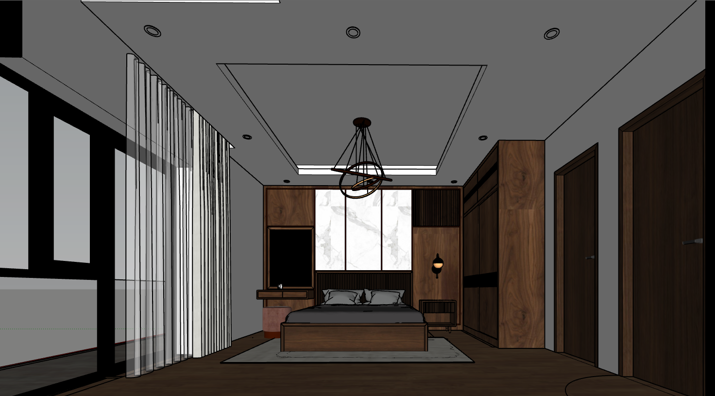 sketchup nội thất,File sketchup nội thất,sketchup nội thất phòng ngủ,nội thất phòng ngủ