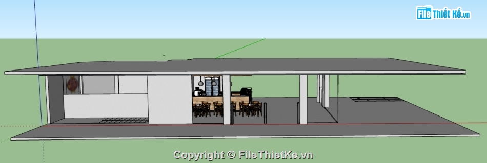 sketchup nội thất quán coffee,File sketchup nội thất quán coffee,3d sketchup nội thất quán coffee