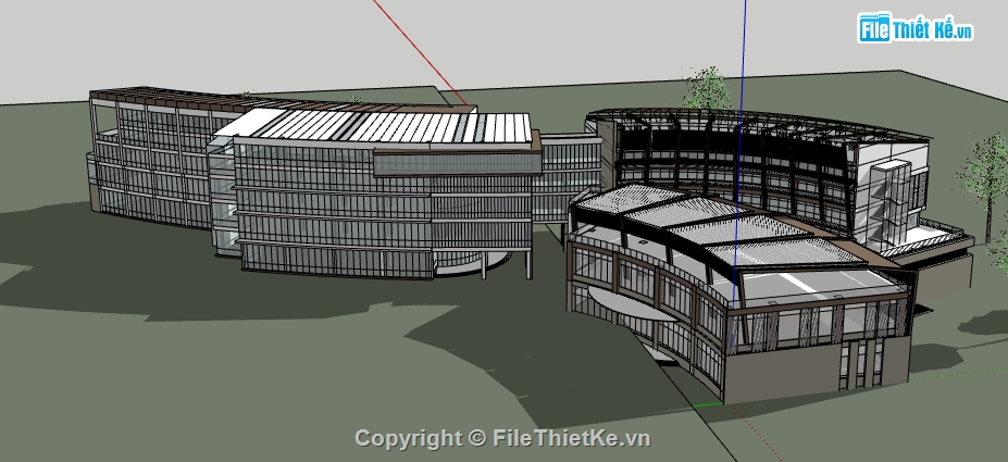 dựng bao cảnh khách sạn file su,khách sạn hiện đại dựng 3d su,file sketchup bao cảnh khách sạn