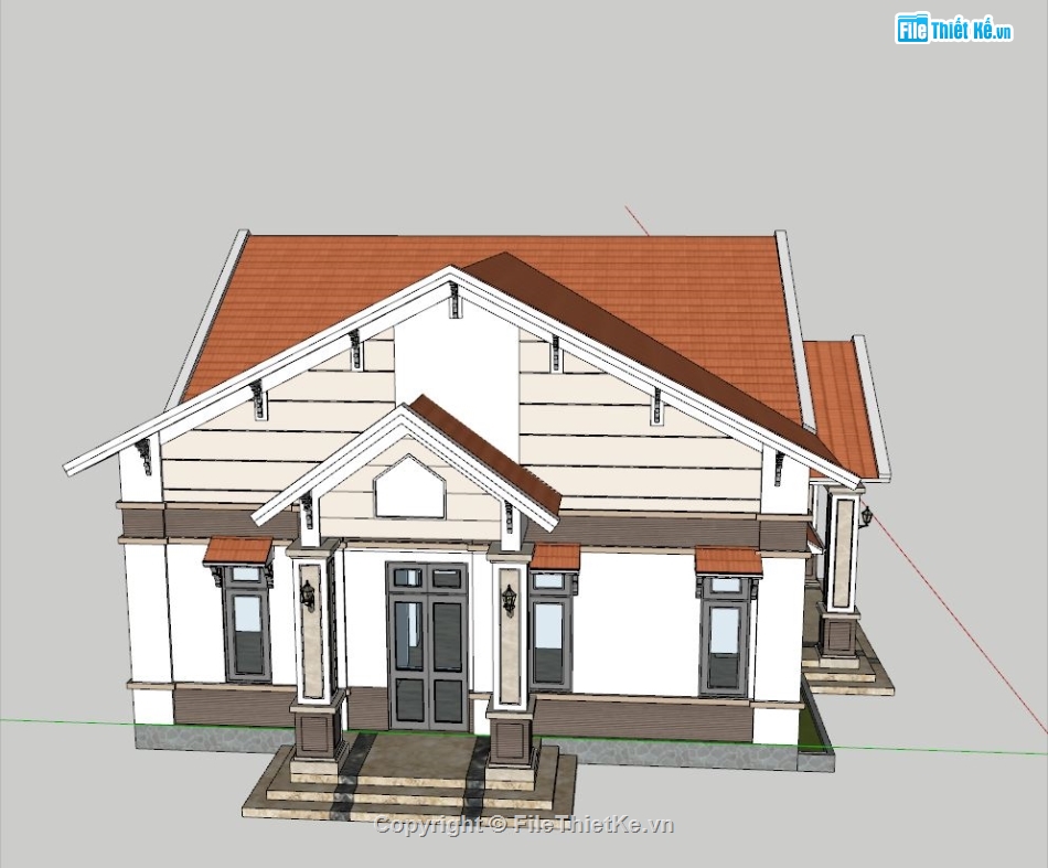 file sketchup biệt thự 1 tầng,Sketchup biệt thự 1 tầng,file sketchup biệt thự mái thái,mái thái 1 tầng file sketchup,sketchup biệt thự 1 tầng,su biệt thự mái thái 1 tầng