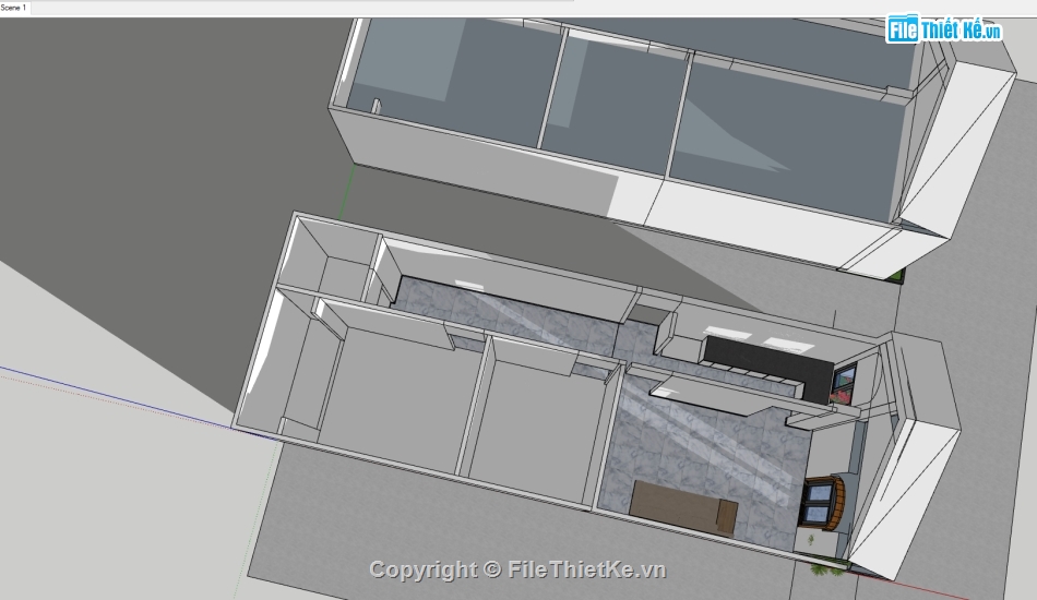 file sketchup nhà 1 tầng,sketchup nhà 1 tầng,Model sketchup nhà 1 tầng,nhà 1 tầng file sketchup