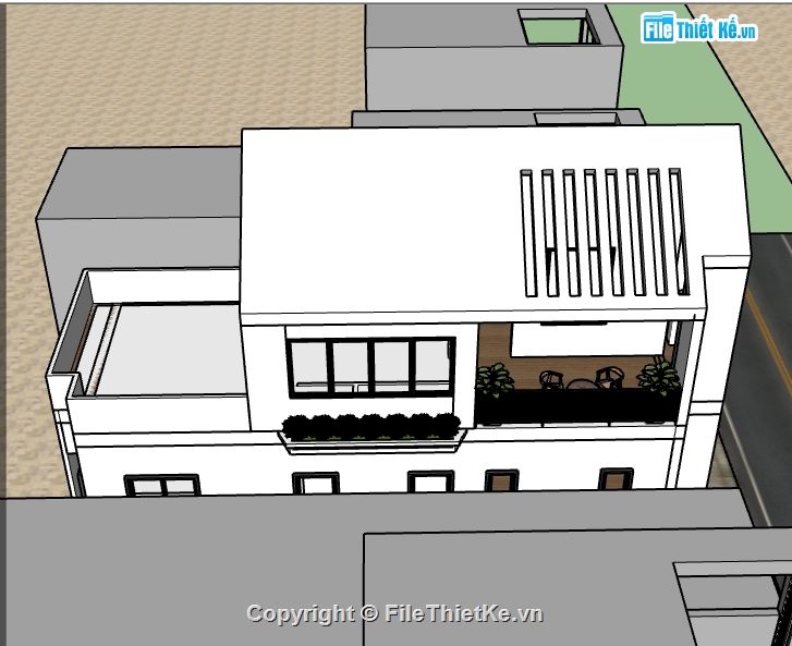 nhà phố 3 tầng,file sketchup nhà phố 3 tầng,model sketchup nhà phố 3 tầng,sketchup nhà phố 3 tầng