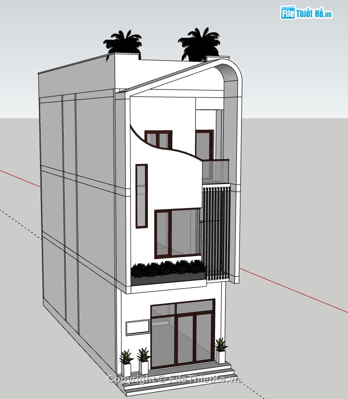 sketchup Nhà phố 3 tầng,file su nhà phố 3 tầng,nhà phố 3 tầng model su,sketchup nhà phố 3 tầng,file sketchup nhà phố 3 tầng