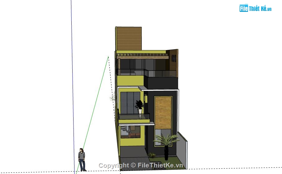 Nhà phố 3 tầng,file sketchup nhà phố 3 tầng,nhà phố 3 tầng file sketchup,sketchup nhà phố 3 tầng