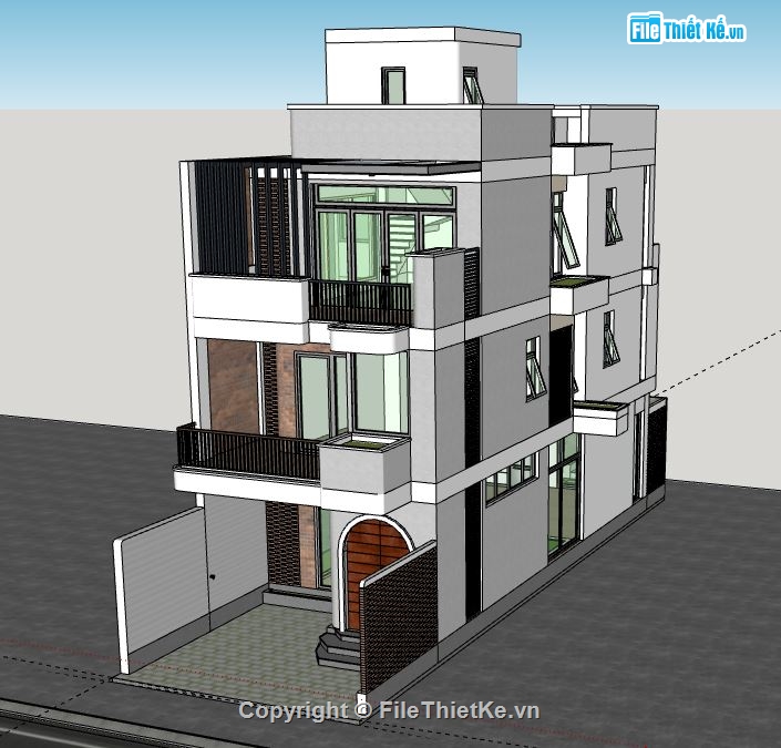 Nhà phố 3 tầng,file sketchup nhà phố 3 tầng,nhà phố 3 tầng file sketchup,sketchup nhà phố 3 tầng,model su nhà phố 3 tầng