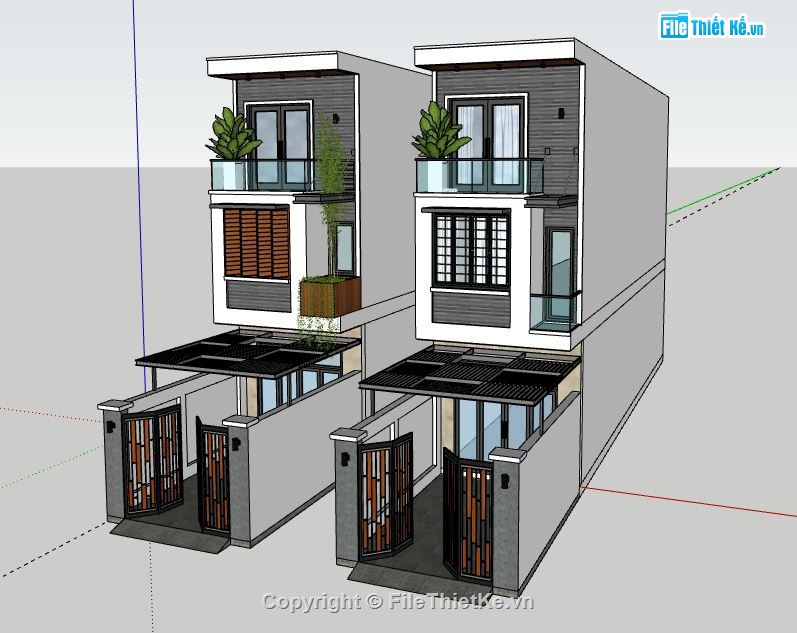 Nhà phố 3 tầng hiện đại,file sketchup nhà phố 3 tầng,nhà phố 3 tầng model su,sketchup nhà phố 3 tầng,nhà phố 3 tầng file sketchup