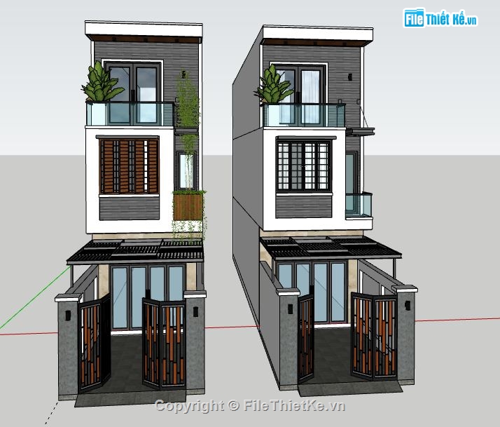 Nhà phố 3 tầng hiện đại,file sketchup nhà phố 3 tầng,nhà phố 3 tầng model su,sketchup nhà phố 3 tầng,nhà phố 3 tầng file sketchup