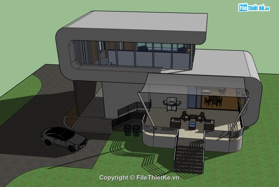 3d nhà văn phòng,nhà văn phòng 2 tầng,văn phòng 2 tầng,file 3d nhà văn phòng