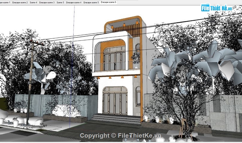 file sketchup nhà phố 2 tầng,3d file sketchup nhà phố 2 tầng,model 3d  sketchup nhà phố 2 tầng,sketchup nhà phố 2 tầng