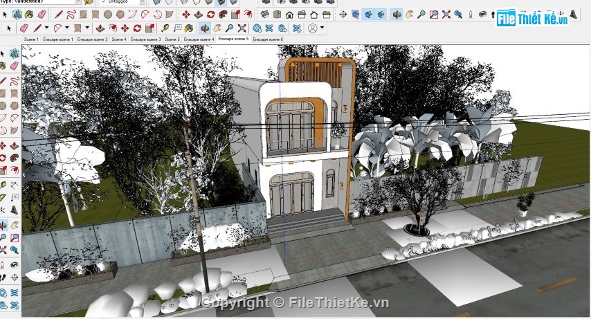 file sketchup nhà phố 2 tầng,3d file sketchup nhà phố 2 tầng,model 3d  sketchup nhà phố 2 tầng,sketchup nhà phố 2 tầng