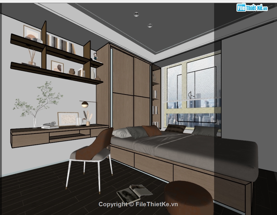 nội thất phòng ngủ,sketchup nội thất phòng ngủ,File phòng ngủ sketchup,su nội thất phòng ngủ,file su nội thất phòng ngủ