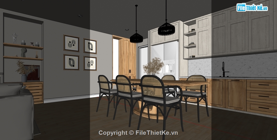 nội thất phòng khách hiện đại,sketchup phòng khách hiện đại,phòng khách hiện đại file sketchup