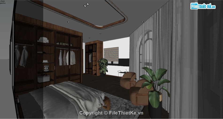 file sketchup phòng ngủ,phòng ngủ sketchup,file sketchup đồ gỗ óc chó,file sketchup,gỗ óc chó file cad