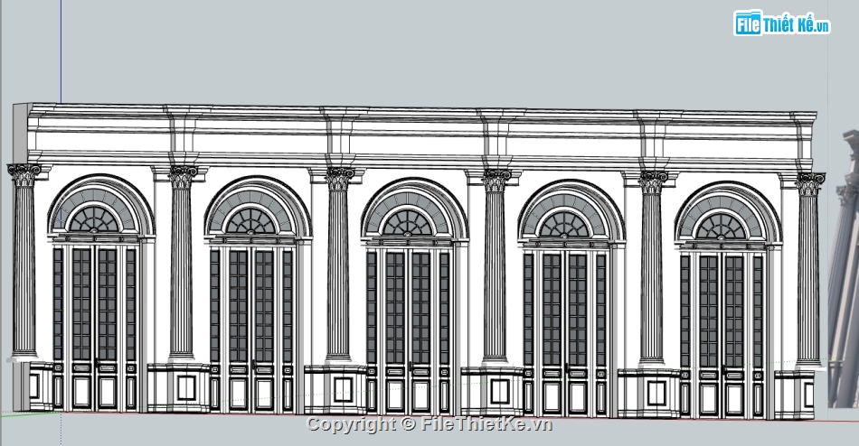 file sketchup phủ chủ tịch,file su  phủ chủ tịch,model su  phủ chủ tịch,3d phủ chủ tịch