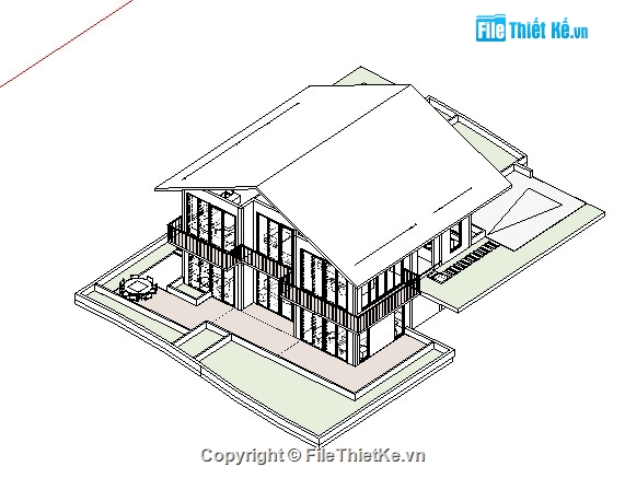 Revit biệt thự 2 tầng,sketchup biệt thự 2 tầng,biệt thự 2 tầng 20x25m,bản vẽ biệt thự 2 tầng,biệt thự 2 tầng châu âu