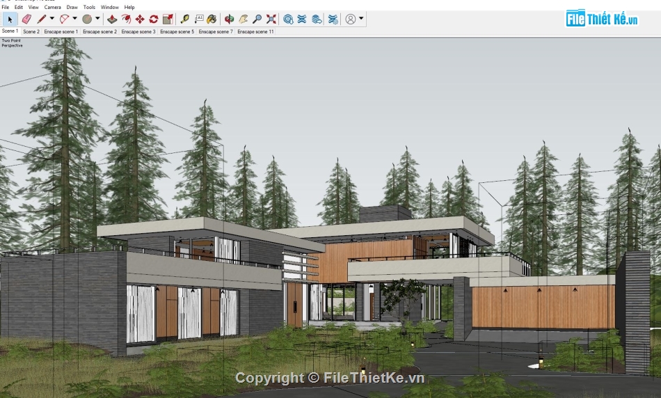 sketchup biệt thự,Sketchup biệt thự villa,biệt thự villa sketchup,villa sketchup model