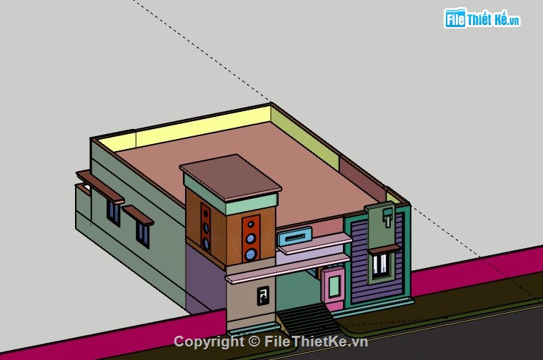 Biệt thự 1 tầng,model su biệt thự 1 tầng,file su biệt thự 1 tầng