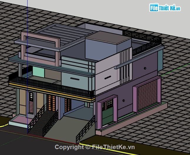 Biệt thự 2 tầng,model su biệt thự 2 tầng,file su biệt thự 2 tầng