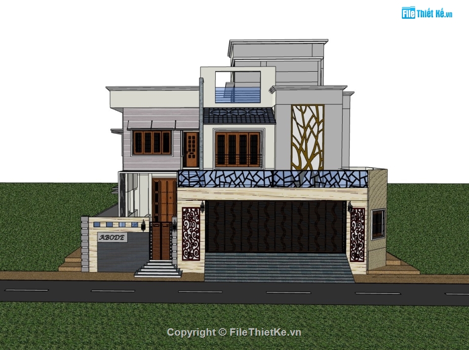 biệt thự 2 tầng,su biệt thự,sketchup biệt thự,su biệt thự 2 tầng,sketchup biệt thự 2 tầng