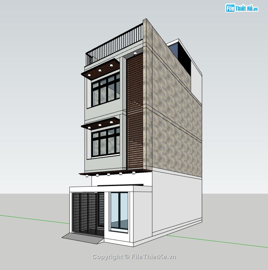 nhà phố 3 tầng,nhà 4 tầng,su nhà phố,phối cảnh nhà phố