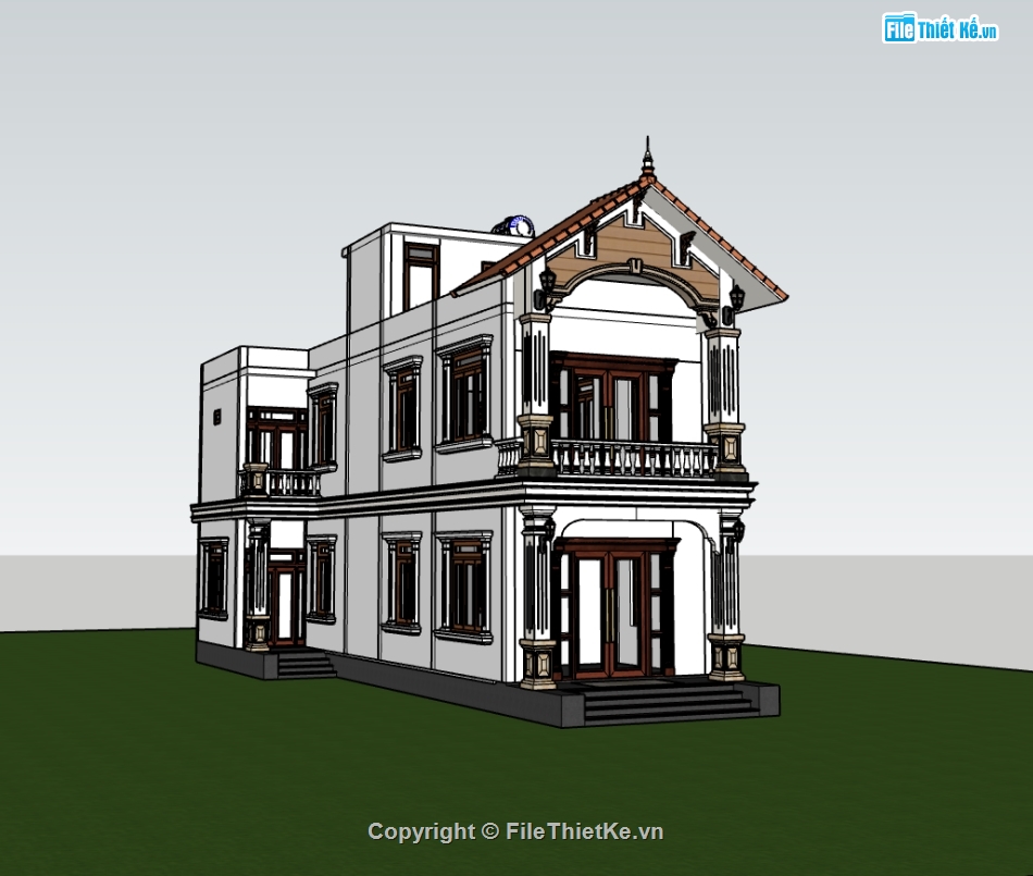 su nhà phố,sketchup nhà phố,su nhà phố 2 tầng