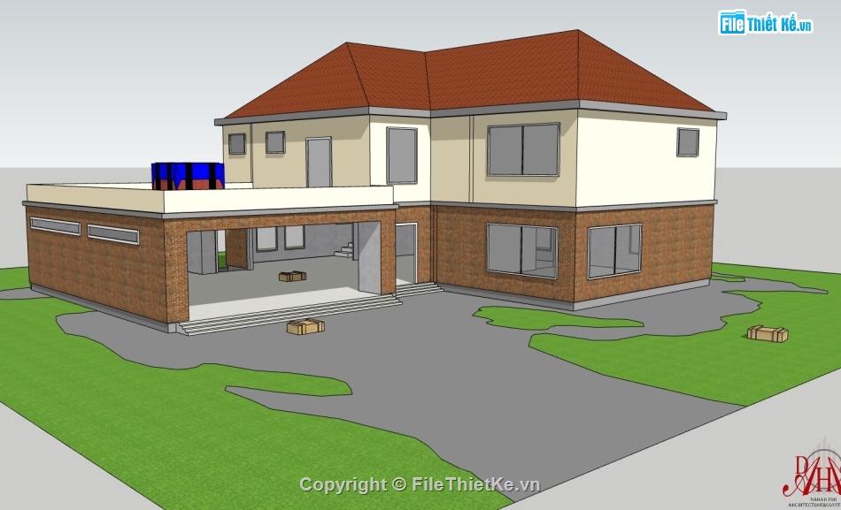 File su nhà 2 tầng,su nhà 2 tầng,sketchup nhà 2 tầng